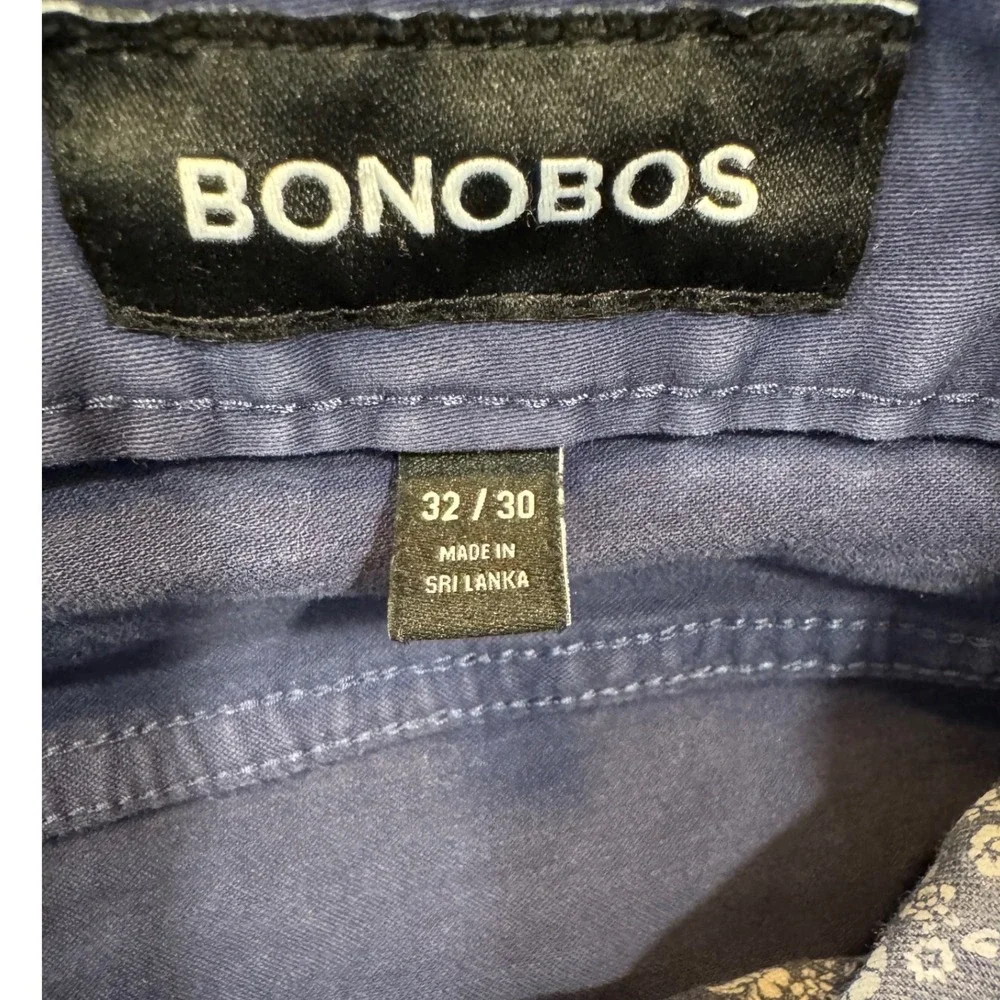 Bonobos Mens 5 Pocket Pants Navy Blue Cotton Stretch Straight Leg‎ 32x30